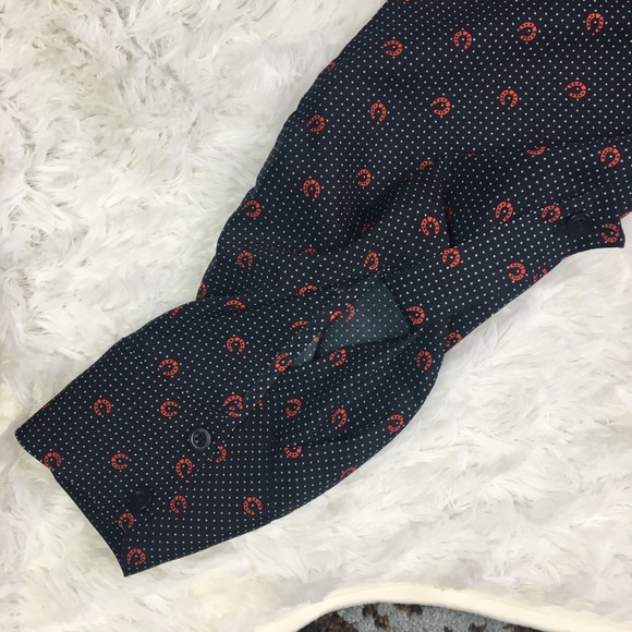 Ann Taylor Navy Horseshoe Print Tunic Small - Picture 7 of 7